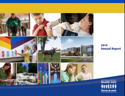 2015 Health Unit annual report cover