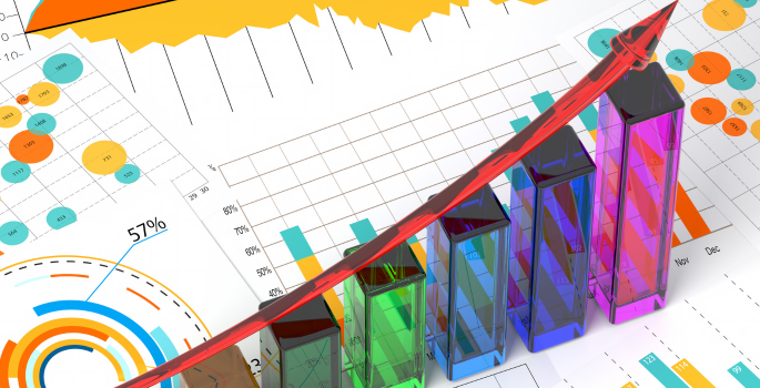 Colourful, three dimensional data figures