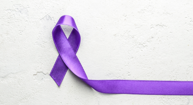 Image of a cause ribbon to represent overdose awareness