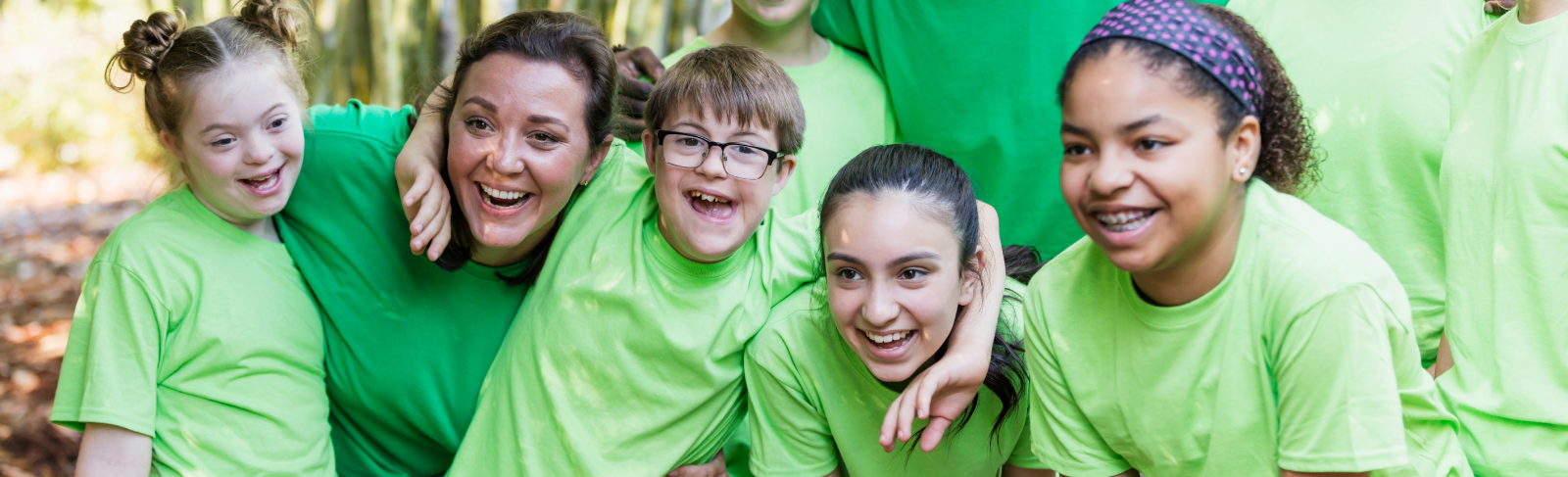 Image of a group of children and summer camp staff