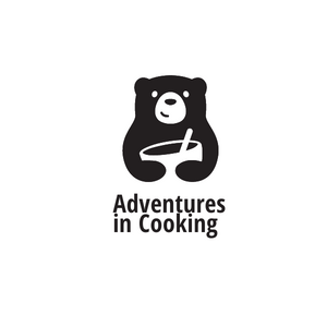 Graphic of bear with mixing bowl. Text: Adventures in Cooking