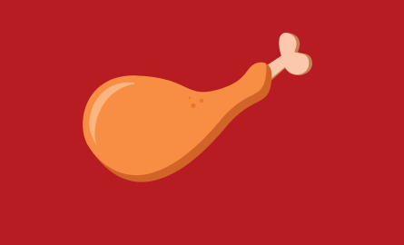 Cartoon chicken leg