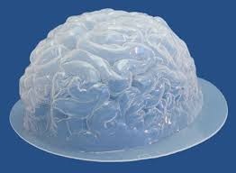 Brain mold Plastic gelatin mold of the human brain