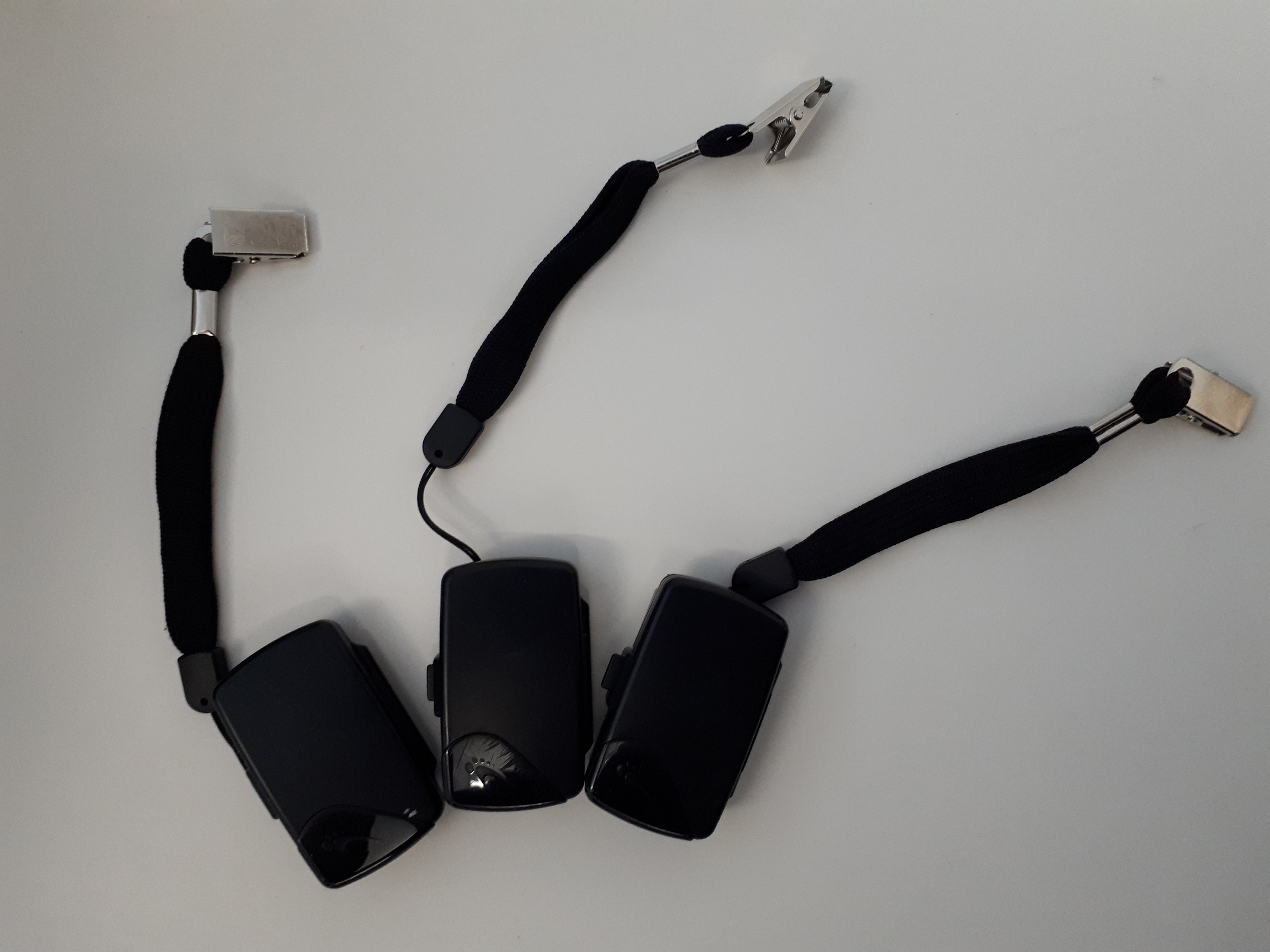 Pedometers Set of three black pedometers