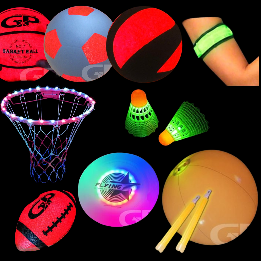 picture of sports ball glowing in the dark