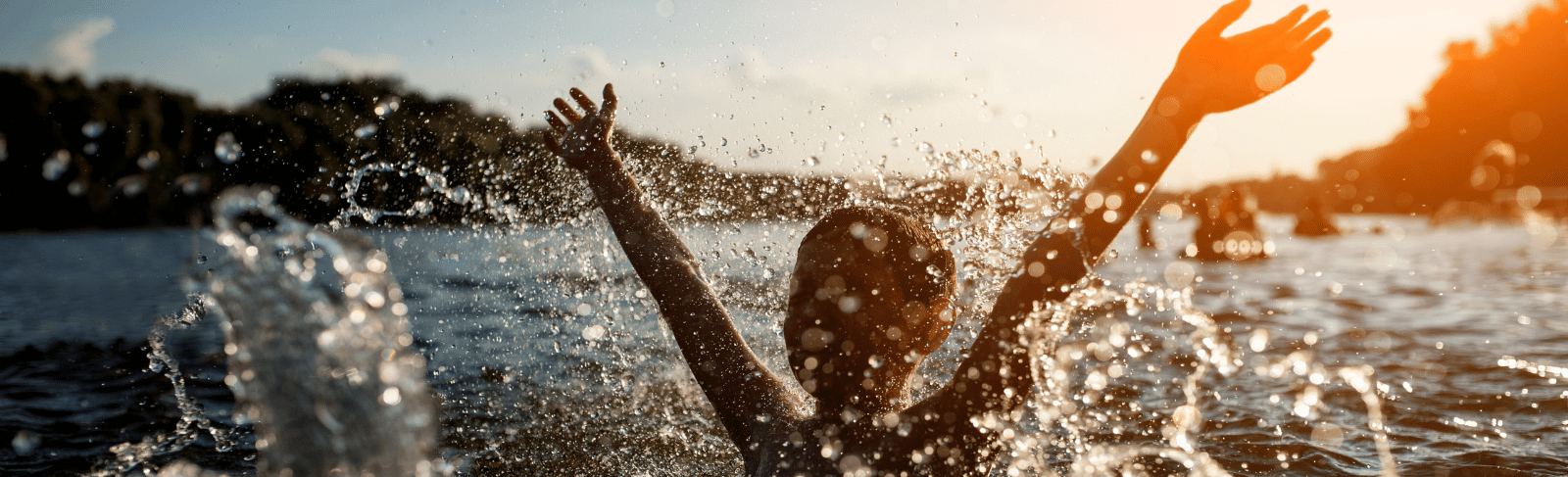 Making a splash in the lake