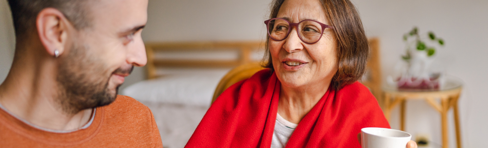 Adult and older adult having a positive, productive encounter.