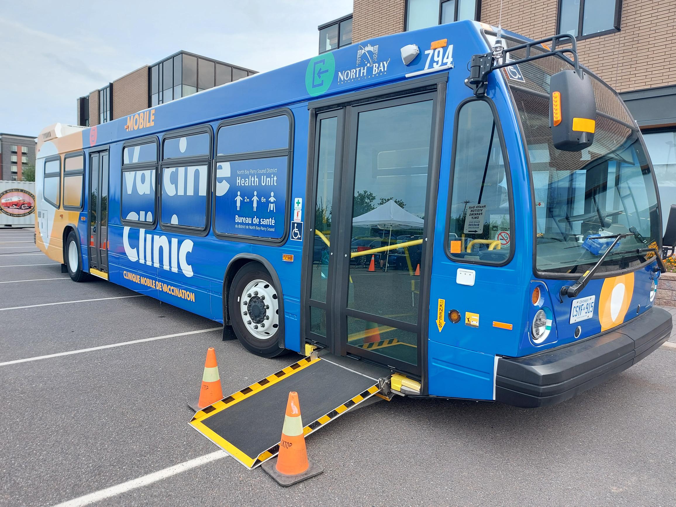 Image of the North Bay Parry Sound District Health Unit's Mobile Vaccine Clinic