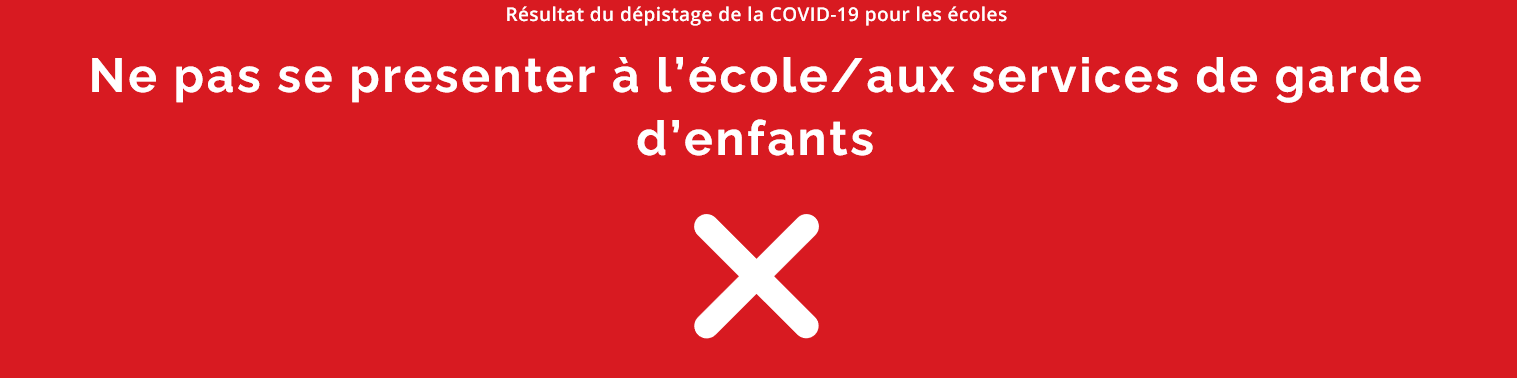 Ne pas se presenter à l'école / aux services de garde