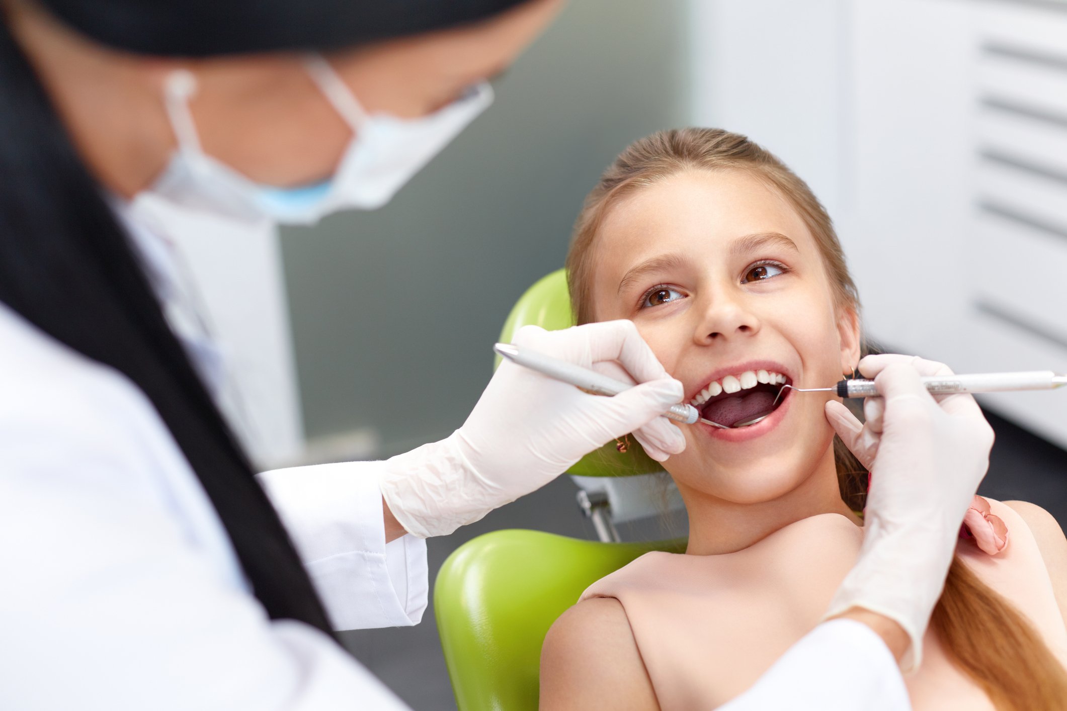 child in dental chair