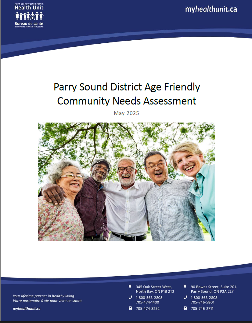 Cover of the Parry Sound Age Friendly Report