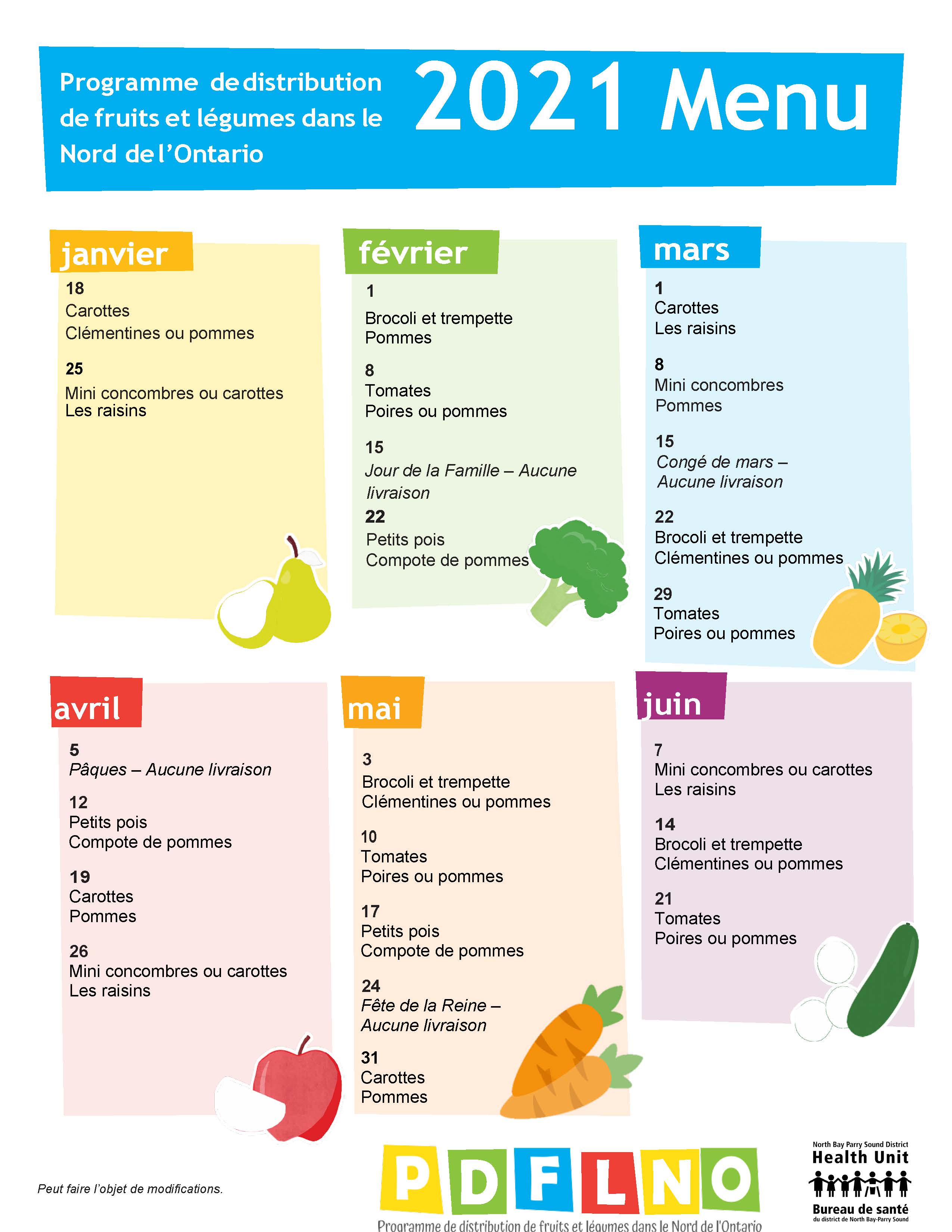 2021 Menu