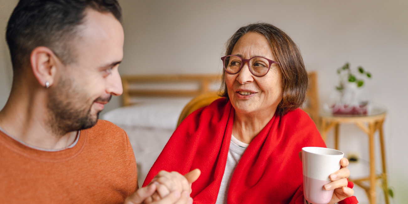 Two people having a productive conversation