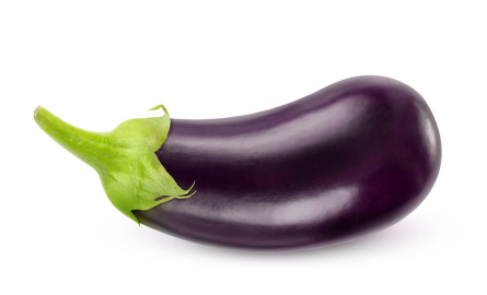 Eggplant on white background