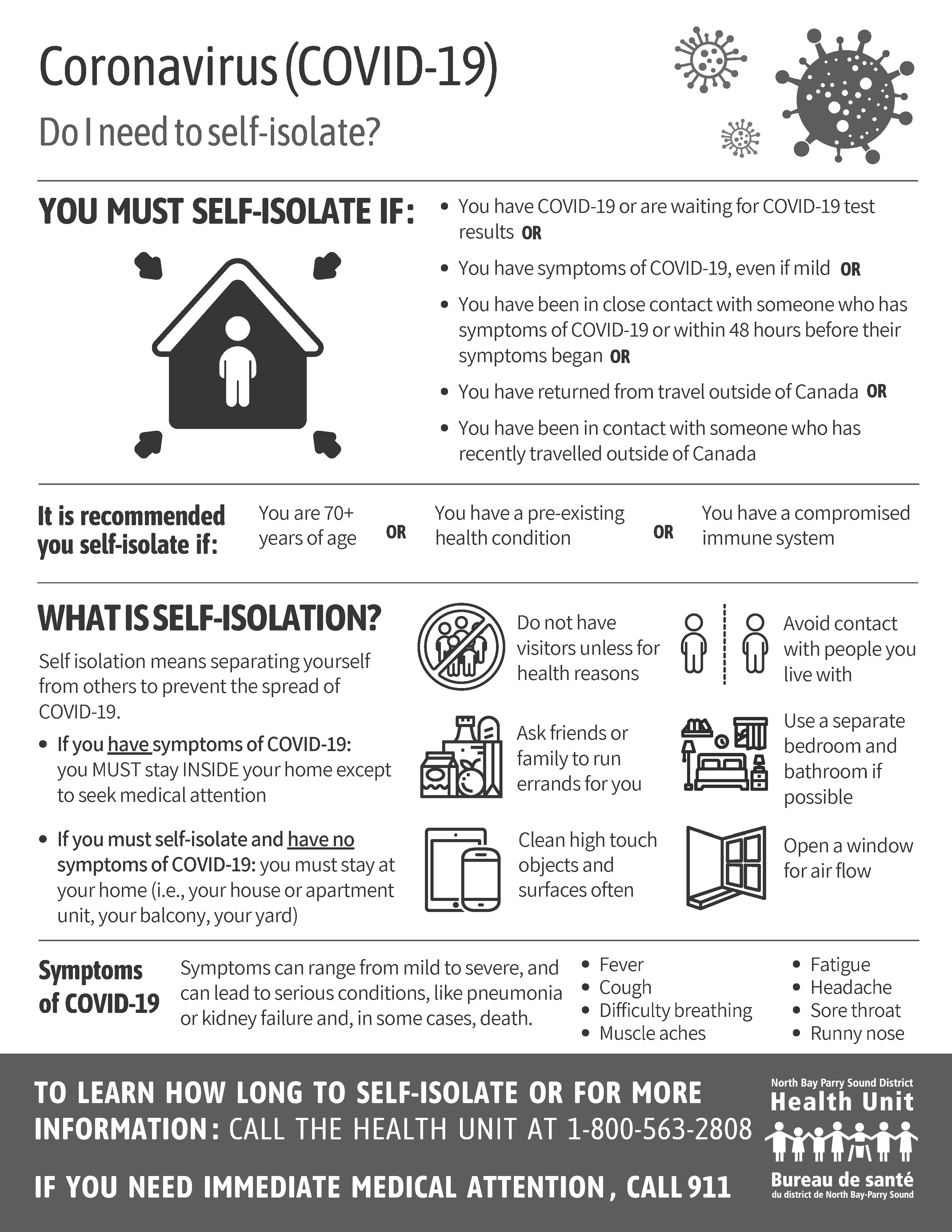 Tenants self isolate signs