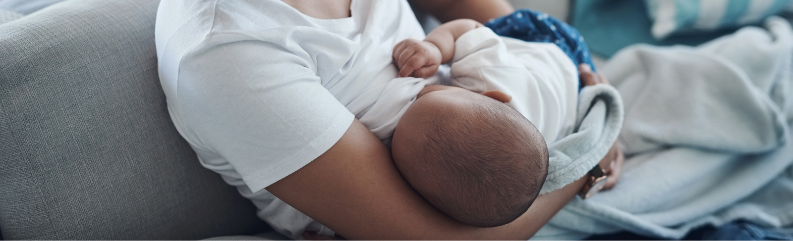 Baby being breastfed