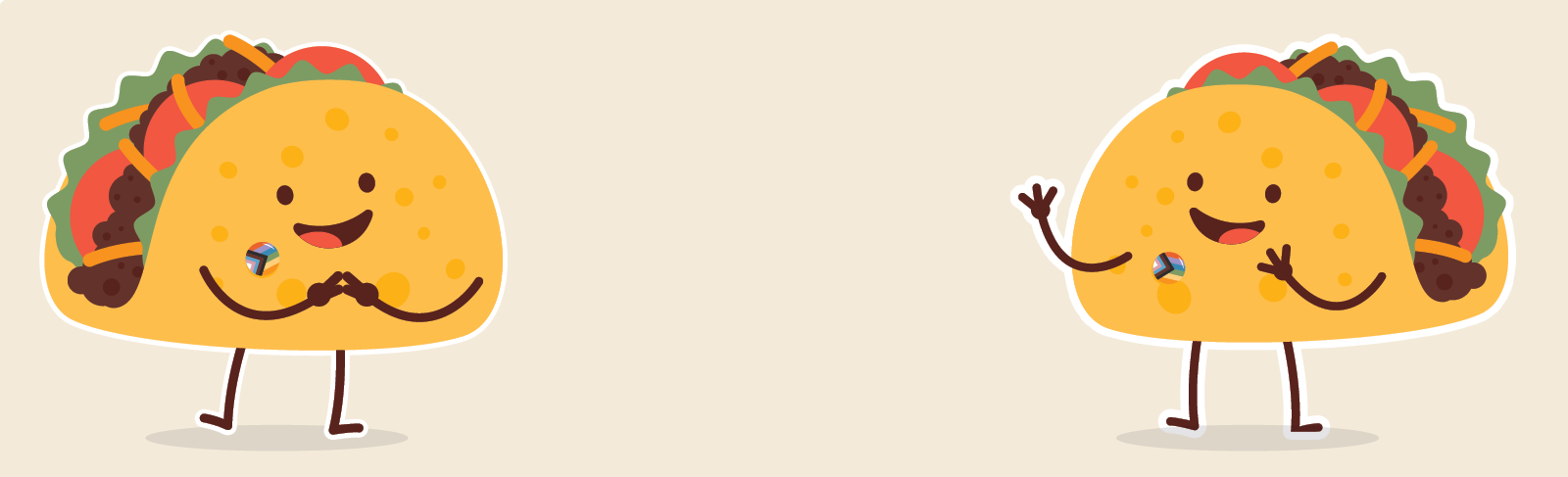 Two tacos with the words "Sexual Health Clinic"