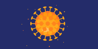 Icon of a virus molecule
