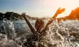 Making a splash in the lake